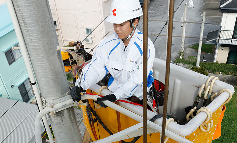 様々なローケーションで電気・通信のインフラ構築から保守点検まで総合的にサポート